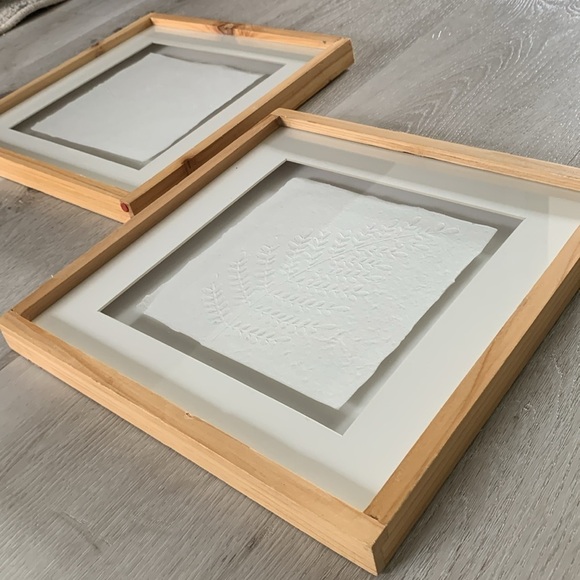 Threshold Pressed Paper Botanical Wall Art and bee set of‎ two wooden - Picture 11 of 15